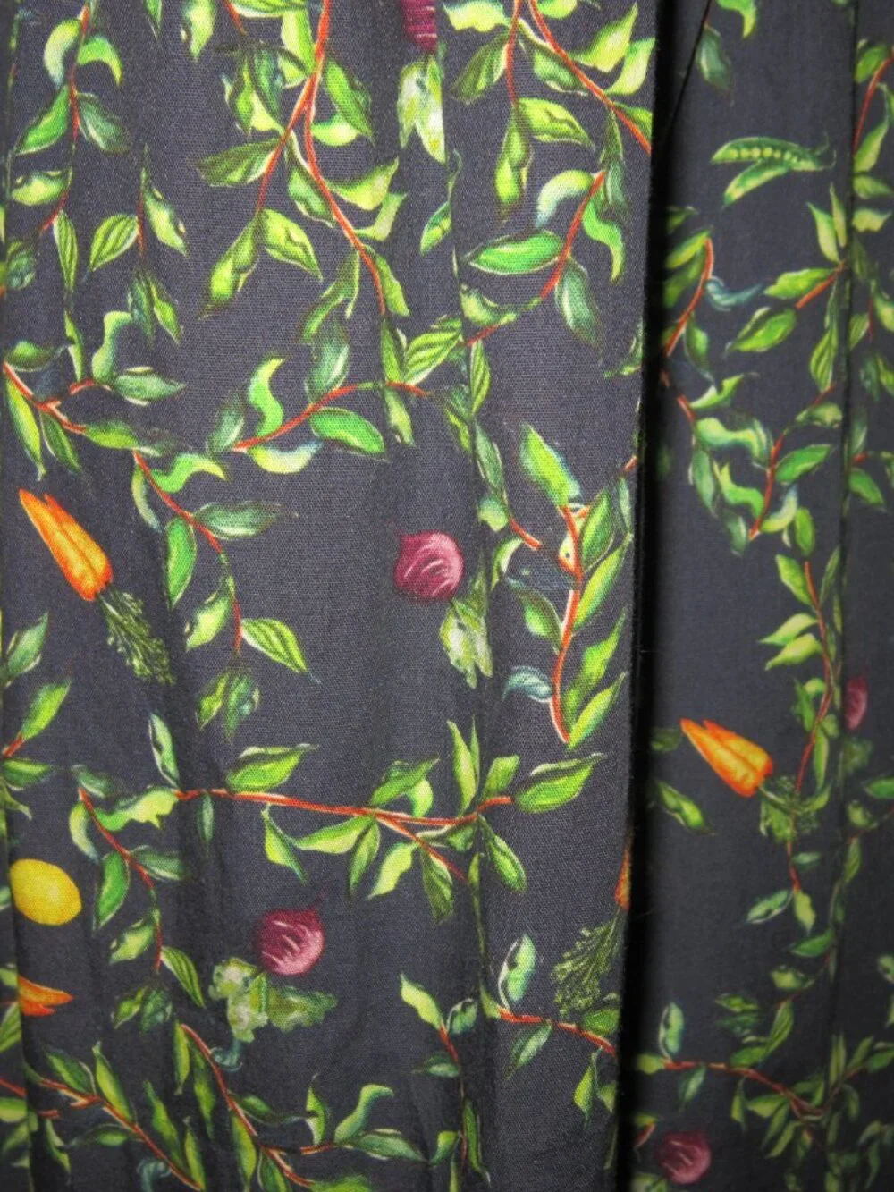 Hill House Size XS S Maxi Skirt Camilla Midnight Garden Vegetable Navy Botanical - Picture 3 of 4